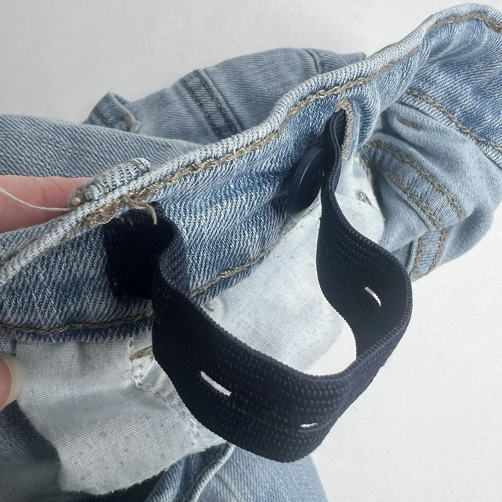 Children's Place Stretch Straight Leg Light Wash Denim Jeans Size 14 Adjustable‎